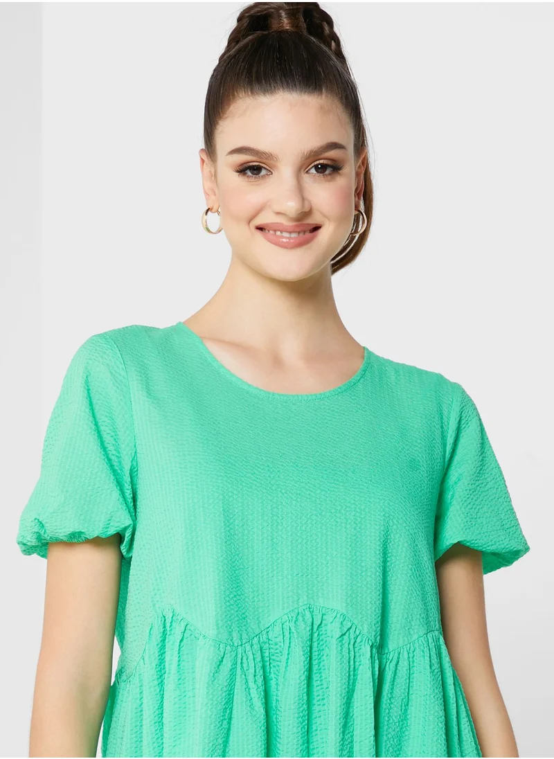 VERO MODA Balloon Sleeve Tiered Dress
