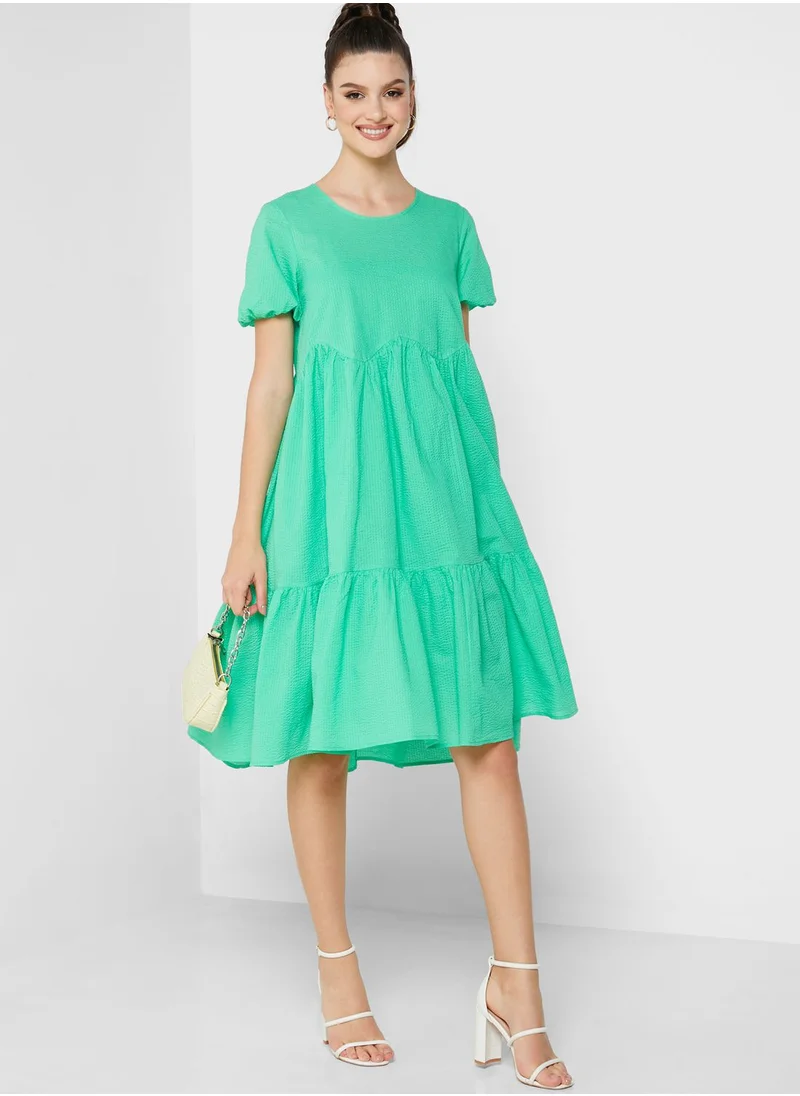 VERO MODA Balloon Sleeve Tiered Dress