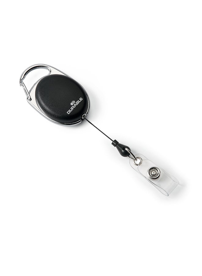 Durable Black Zipper ID Badge Holder with Lanyard, Neck Strap, 10-Pack - Image 1