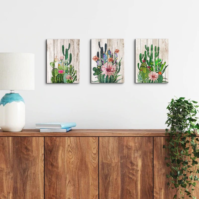 YOOOAHU Cactus Themed Canvas Wall Art Set - Image 4