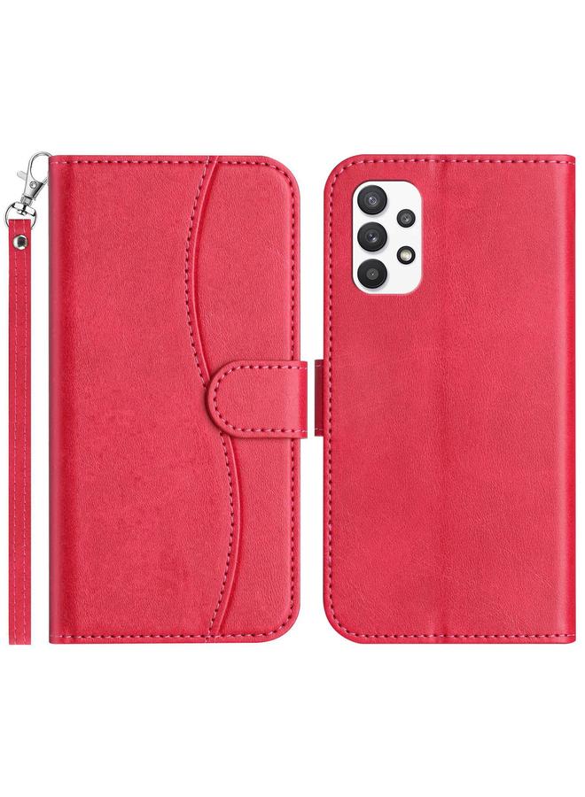 erorex Case For Samsung Galaxy A73 Dual-Folded S-shape Leather Phone Case - Image 1