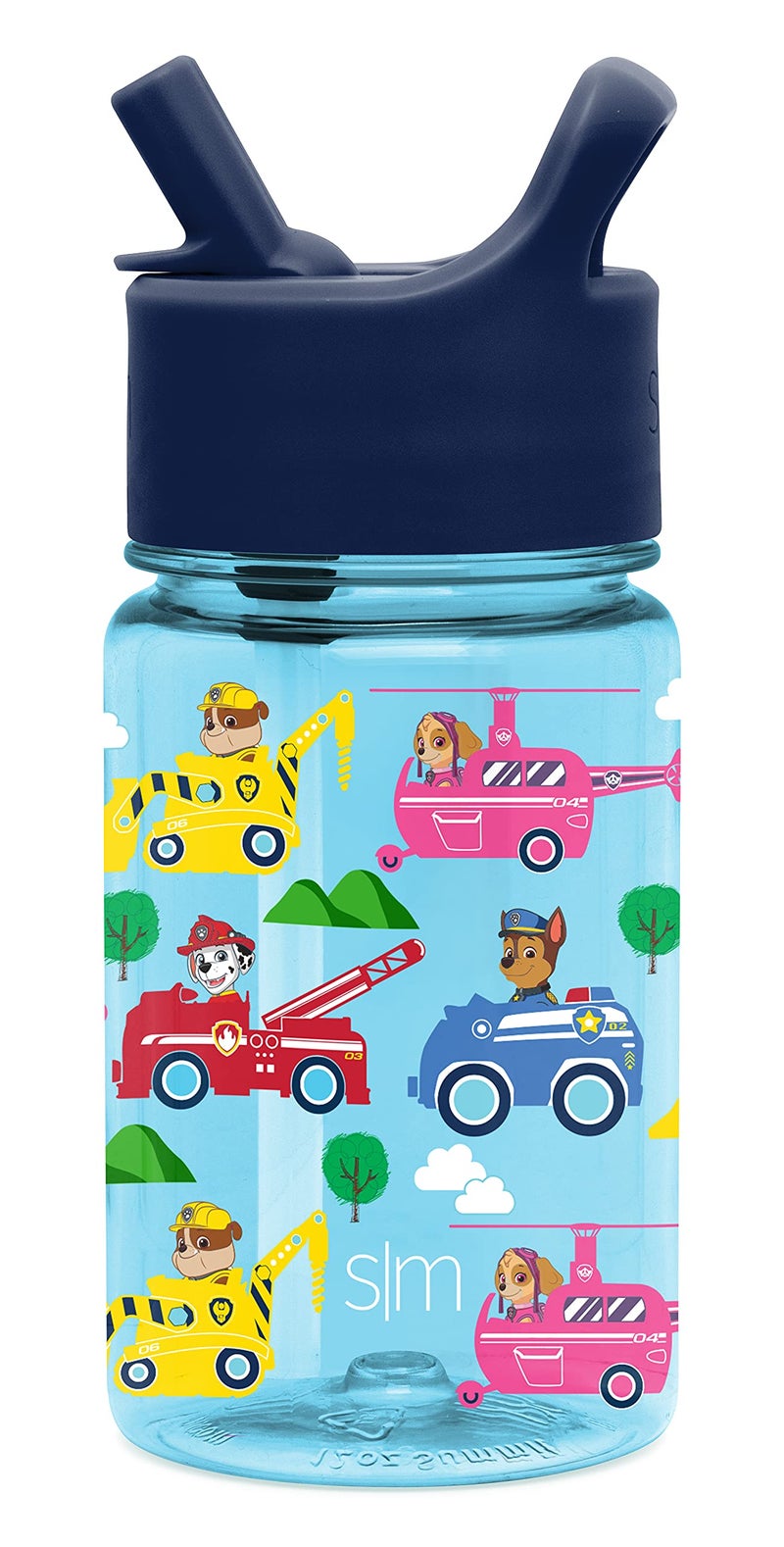 Simple Modern Nickelodeon Paw Patrol Kids Water Bottle Plastic BPA-Free Tritan Cup with Leak Proof Straw Lid | Reusable and Durable for Toddlers, Girls | Summit Collection | 12oz Paw Patrol Adventures - Image 1