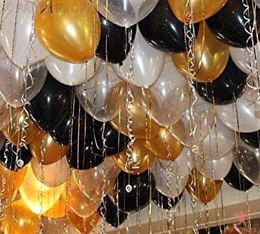 Amit Marketing Happy Birthday Decoration Kit Combo - Fringe Foil Curtains, Banner & Latex Metallic Balloons I Decorations for Kids, Adult Birthday I Party Decor items ? Pack of 33 Pcs - Image 5
