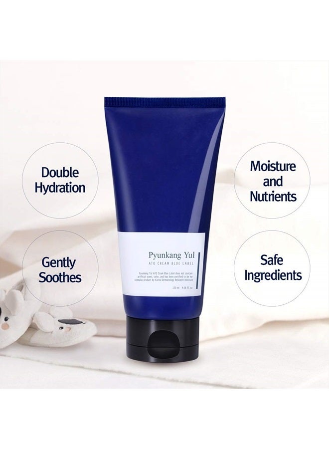 Pyunkang Yul ATO Cream Blue Label - Long lasting Strong Moisture and Nutrients Hyaluronic Acids, Natural Safe Ingredients Ceramide Skin Barrier from Double Hydration Baby Lotion 4.6 Fl. Oz  - Image 3