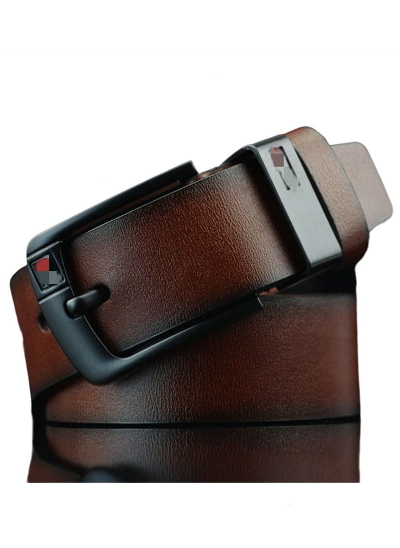 Generic Leather Dress Belts for Men, Men's Casual Jeans Belts, Classic Work Business Dress Belt Brown  - Image 1
