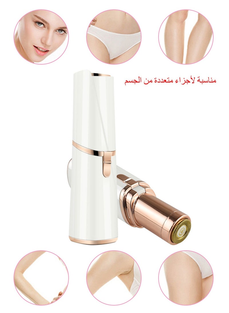 Syarme Facial Hair Removal for Women, Painless Hair Removal Device, Portable Womens Facial Hair Remover with LED Light for Face, Upper Lip Chin, Underarms, Arms, Legs Etc, Included AA battery  - Image 3