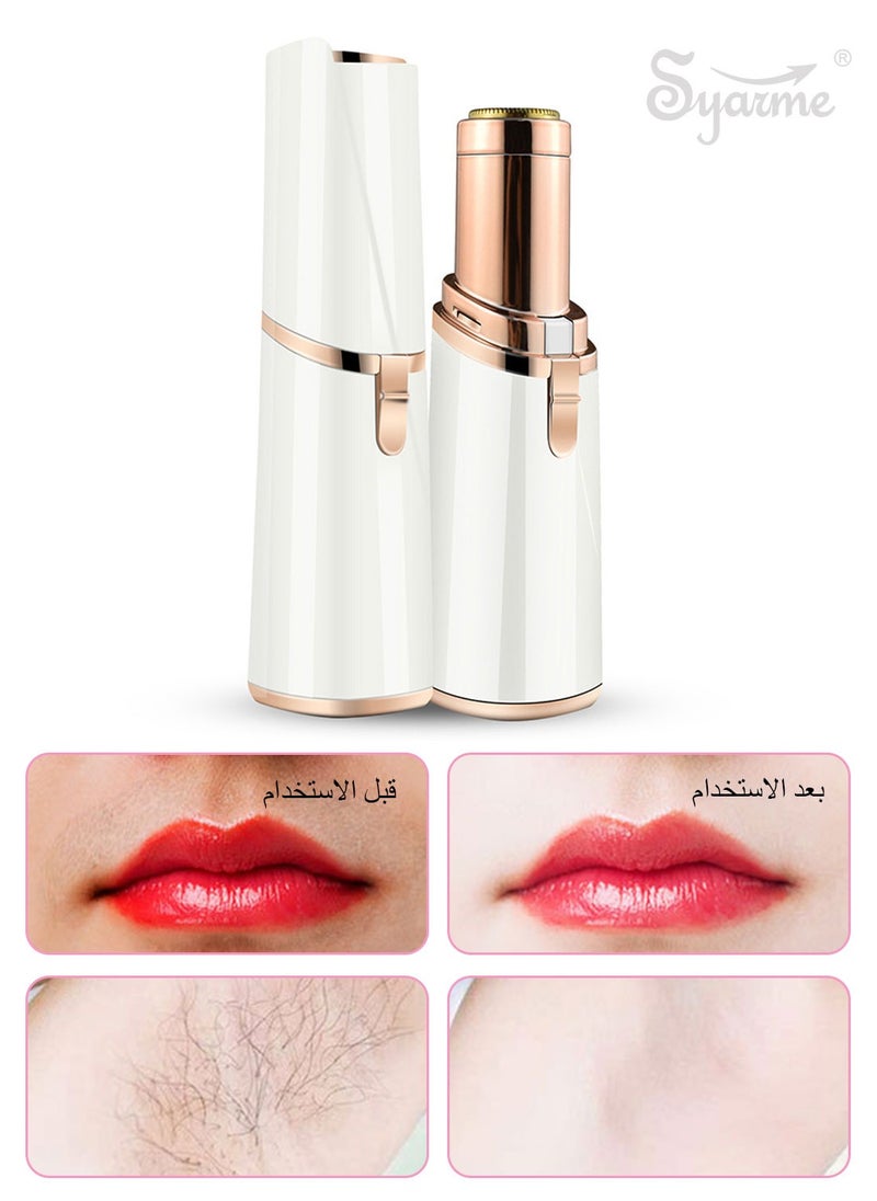 Syarme Facial Hair Removal for Women, Painless Hair Removal Device, Portable Womens Facial Hair Remover with LED Light for Face, Upper Lip Chin, Underarms, Arms, Legs Etc, Included AA battery  - Image 4