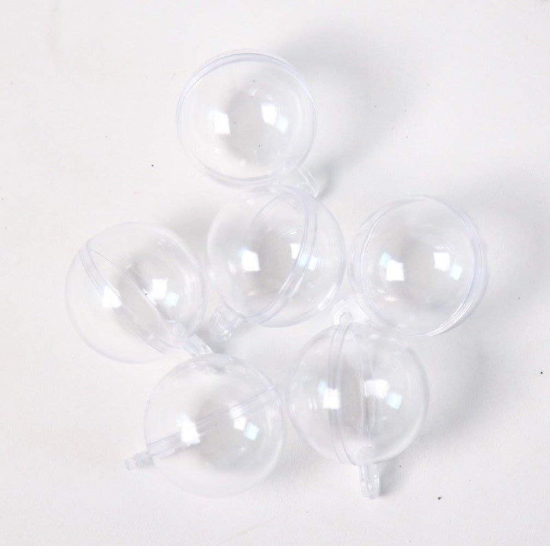 Patty Both Patty Both 30mm Clear Plastic Acrylic Fillable Ball Ornament - Pkg of 24 - Image 1