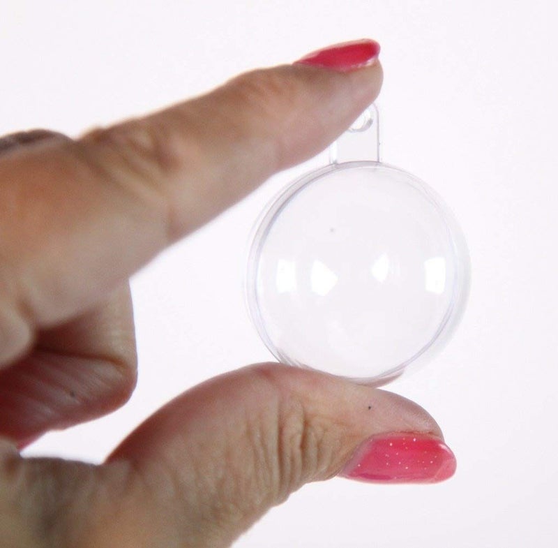 Patty Both Patty Both 30mm Clear Plastic Acrylic Fillable Ball Ornament - Pkg of 24 - Image 4