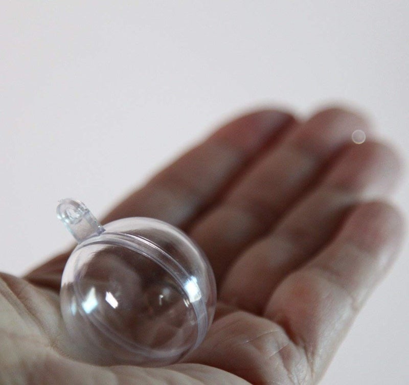 Patty Both Patty Both 30mm Clear Plastic Acrylic Fillable Ball Ornament - Pkg of 24 - Image 5