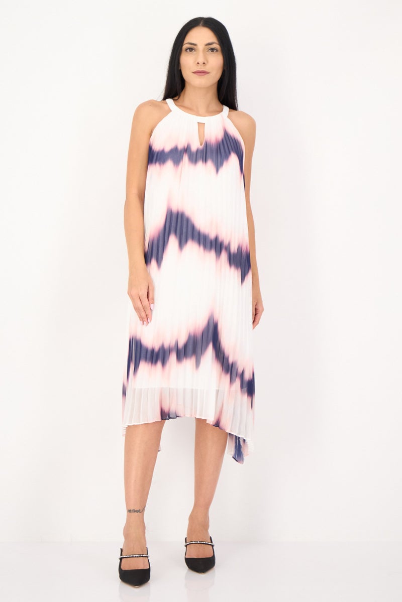 SELECTED Women Tie Dye Midi Dress, Multicolor - Image 1