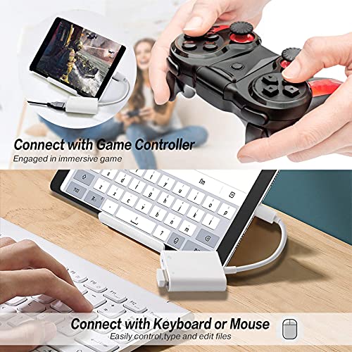 SUNTRSI USB Camera Adapter with Charging Port, Portable USB Female OTG Adapter Suitable for iPhone iPad, Plug and Play USB Adapter for iPad Support Card Reader - Image 5