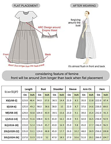 YESNO Women Casual Loose Bohemian Floral Dress with Pockets Short Sleeve Long Maxi Summer Beach Swing Dress M EJF CR19 - Image 5