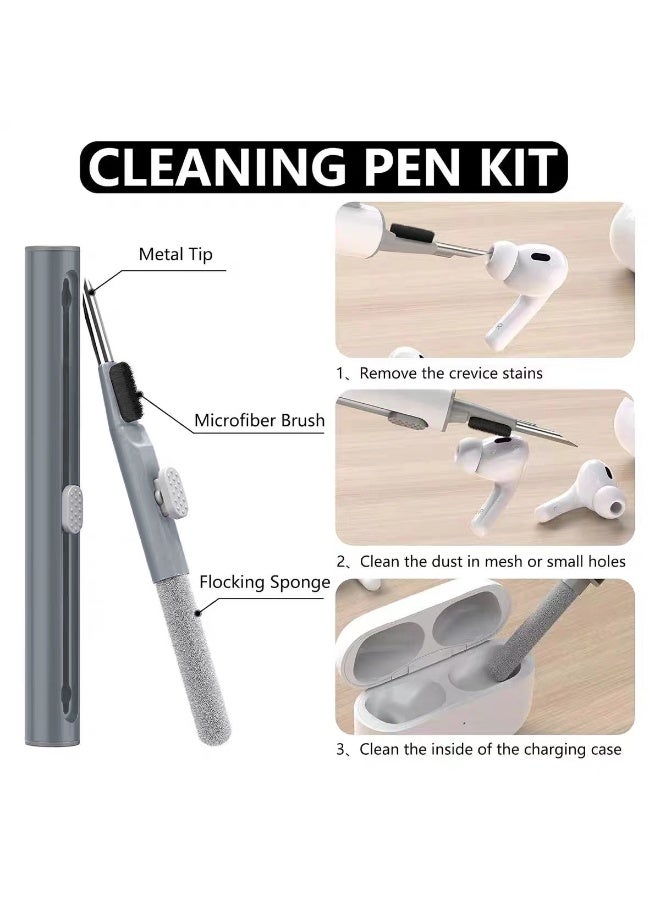 Silicone protective cover for AirPods Pro 3, with detergent kit, women's and men's keychain, suitable for the third-generation shell gift sports lanyard (gray) - Image 4