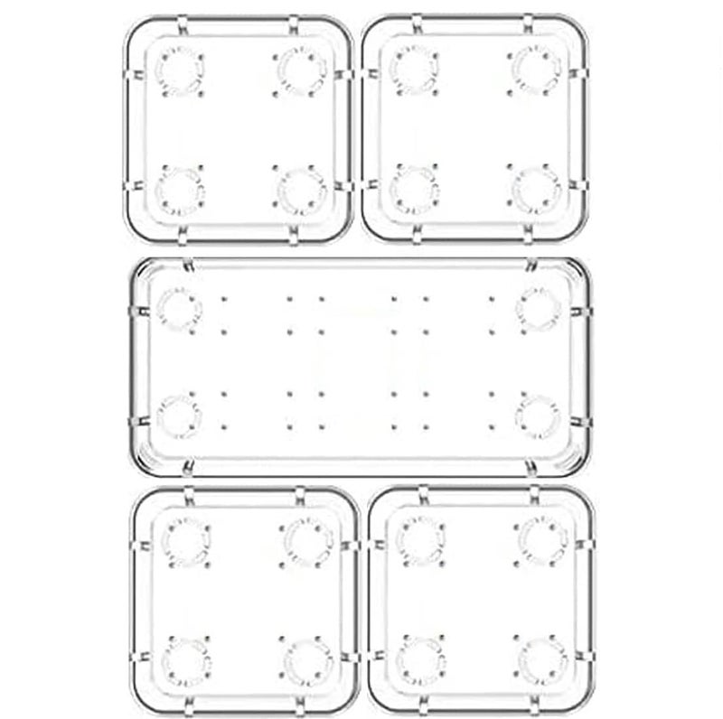 vulrian 5 pieces Drawer organizer box Storage Tray for Makeup, Jewelries, Utensils in Bedroom Dresser, Office and Kitchen - Image 1