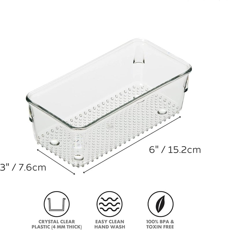vulrian 5 pieces Drawer organizer box Storage Tray for Makeup, Jewelries, Utensils in Bedroom Dresser, Office and Kitchen - Image 2