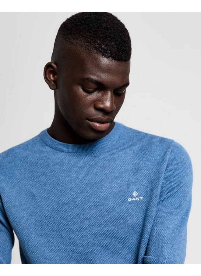 GANT Gant Cotton Pique Crew Neck Sweater