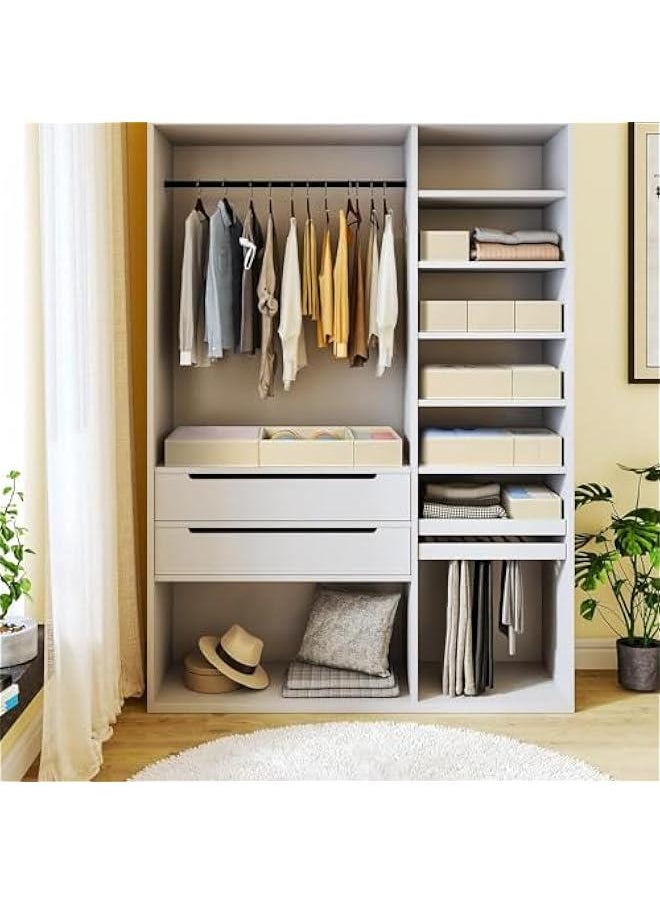 HOOKOR Drawer Organizer for Clothing, 12 Pack Fabric Drawer Organizer Bins, Foldable Sock Organizer for Drawer, Dresser Organizer for Clothes, Socks, Bra, Tie  - Image 4