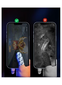 FlyDigi 2-Pack of Silver Cloth Mobile Game Finger Cots Extremely Thinmaterial Zero Contact Breathable Extremely Sensitive With Storage Box  - Image 4