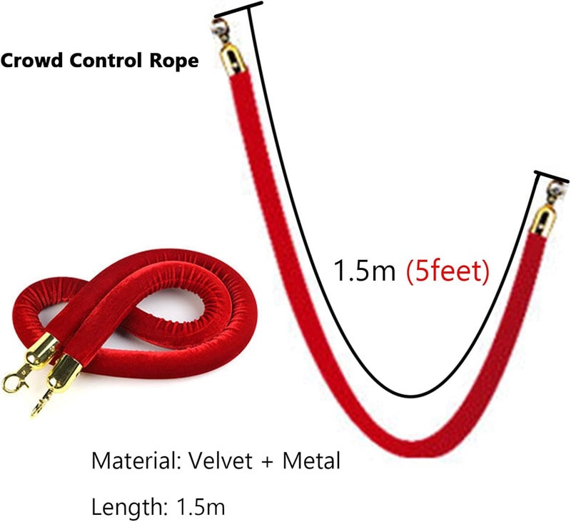 Assorted trendy color picks Queue Barrier 5 Ft Velvet Rope, Thick Crowd Control Rope Barrier Queue Line Divider Foam Core Cord, 1.5m Flannel VIP Rope for Dinning Room Entrance Lobbies (Color : Red, Size : 1.5 Worldwide simple practical design Easy assemble alternatives Surface safe Economical upgraded quality Stable inert material Regulated warehouse storage On-demand local restock Cost effective upgraded craftsmanship Low wear optimized design All user group compatible Local licensed courier Demand fit global economical quality Diverse purchase options Multi-use well optimized build Ready varied options Carefully selected solid material All-in-one local deliver plan Reliable durability N/S/C nationwide deliver Hot & cold climate compatible Easy daily handling design Individual group scene compatible Remote area delivery Practical versatile construction - Image 3