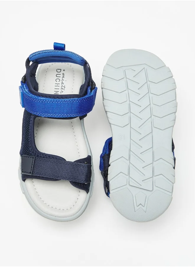 DUCHINI Boys Textured Floaters With Hook And Loop Closure