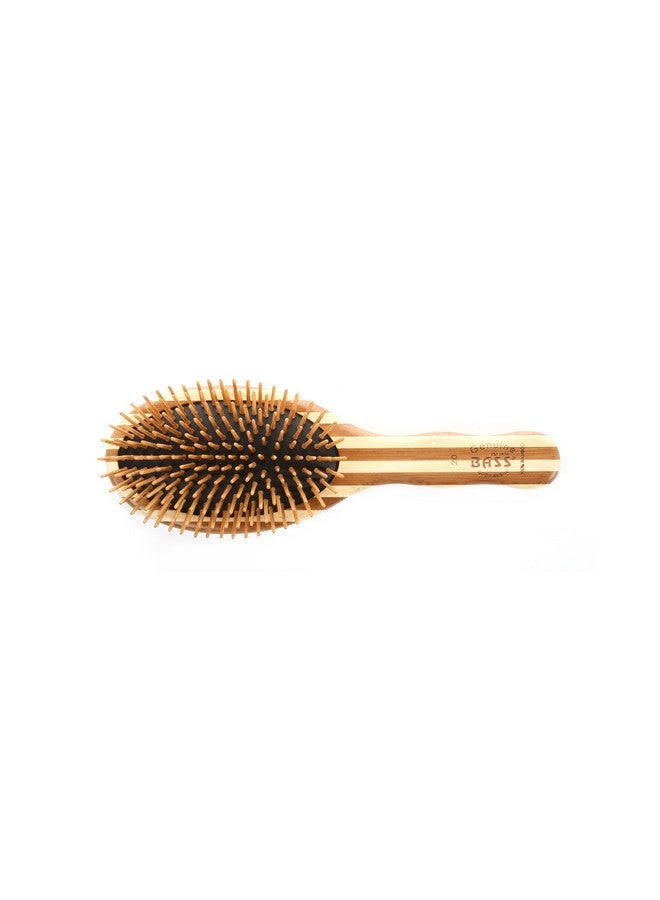 Bass Brushes | The Green Brush | Bamboo Pin + Bamboo Handle Hair Brush - Image 1
