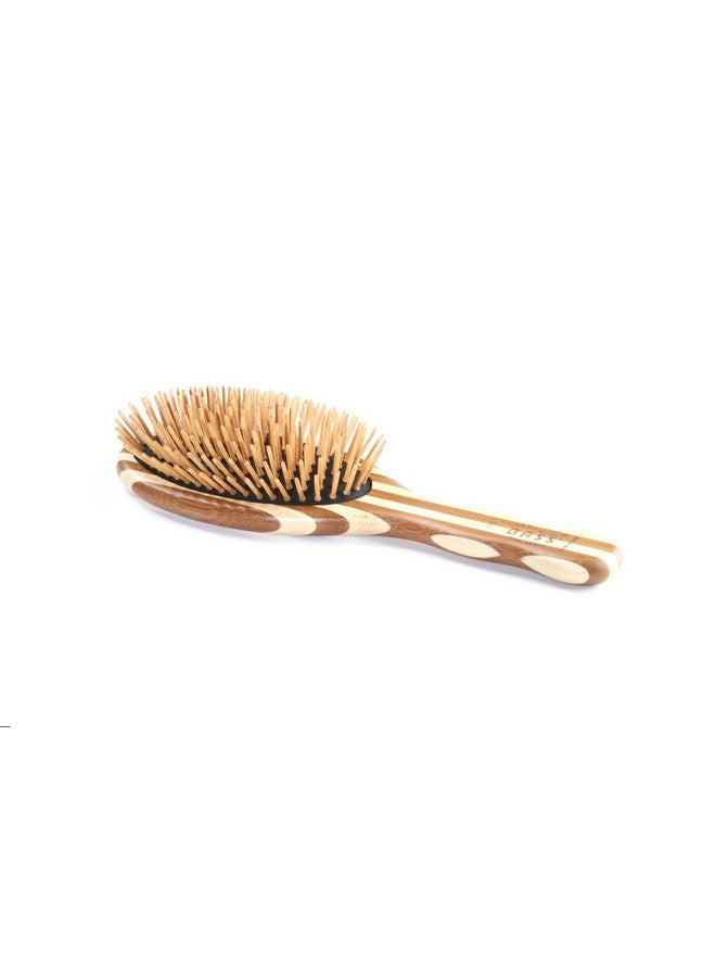 Bass Brushes | The Green Brush | Bamboo Pin + Bamboo Handle Hair Brush - Image 3
