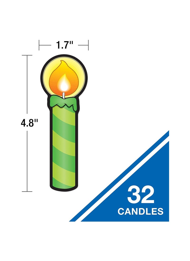 Generic Colorful Birthday Cake Decorations Set, Birthday Candles and Balloons for Classroom Decorations, 47 Pieces  - Image 4