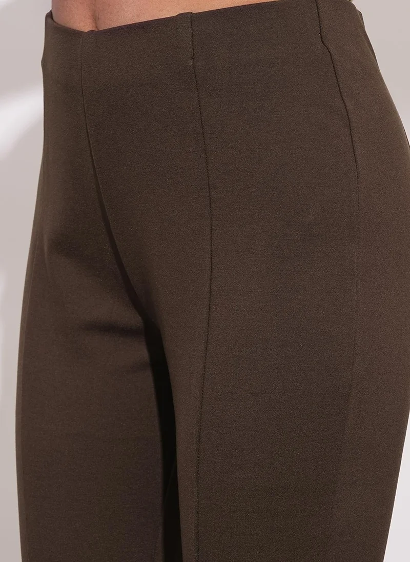 Globus Brown Globus Women Stretchable Mid-Rise Workwear Bootcut Treggings for Women | Best Price UAE