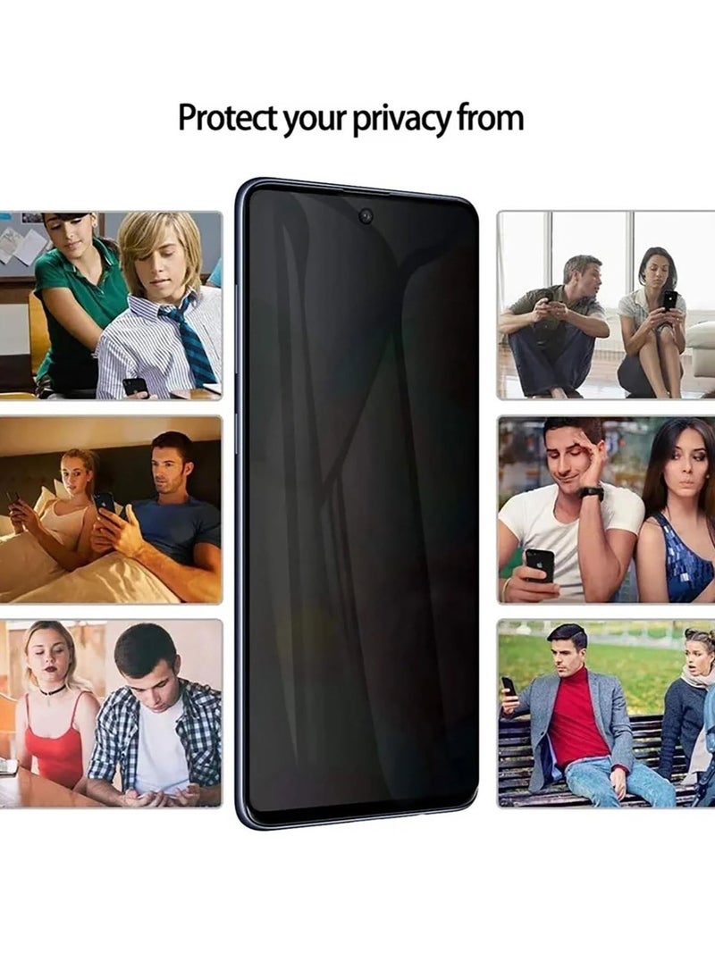 Raxoom Samsung Galaxy A35 5G Case Bundle â€“ Black Soft TPU Cover with 2 Privacy Screen Protectors, Tempered Glass - Image 2