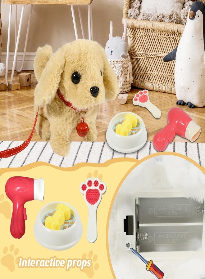 lonfypeng Plush Toys Walking Dog Toys that Can Walk, Bark and Wag Tail,Interactive Electronic Pet Toys Puppy with Leash,Easter Christmas Birthday Gift for Toddlers Kids - Image 3