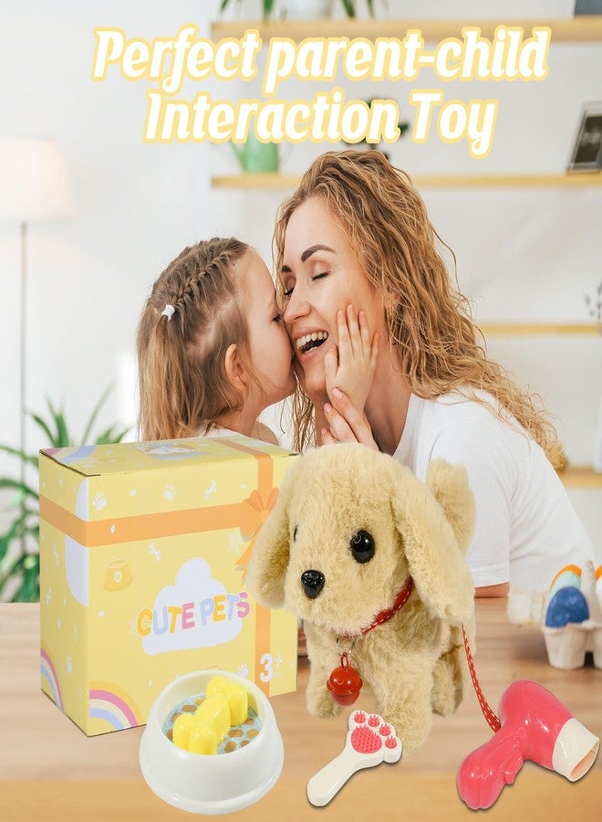 lonfypeng Plush Toys Walking Dog Toys that Can Walk, Bark and Wag Tail,Interactive Electronic Pet Toys Puppy with Leash,Easter Christmas Birthday Gift for Toddlers Kids - Image 5