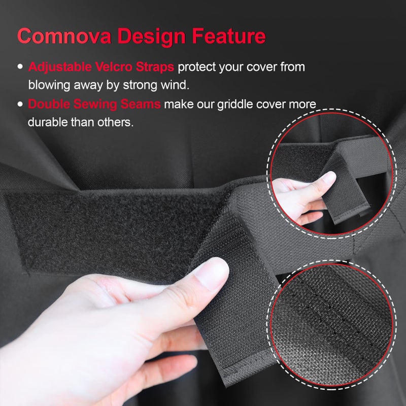M COMNOVA OUTDOORS Comnova Grill Cover 60 Inch - 600D Grill Cover for Weber Genesis 300 Series Gas Grill Heavy Duty & Waterproof, Outdoor BBQ Cover for Weber, Char Broil, Dyna-glo, Nexgrill (Not Fit Genesis E325)  - Image 4