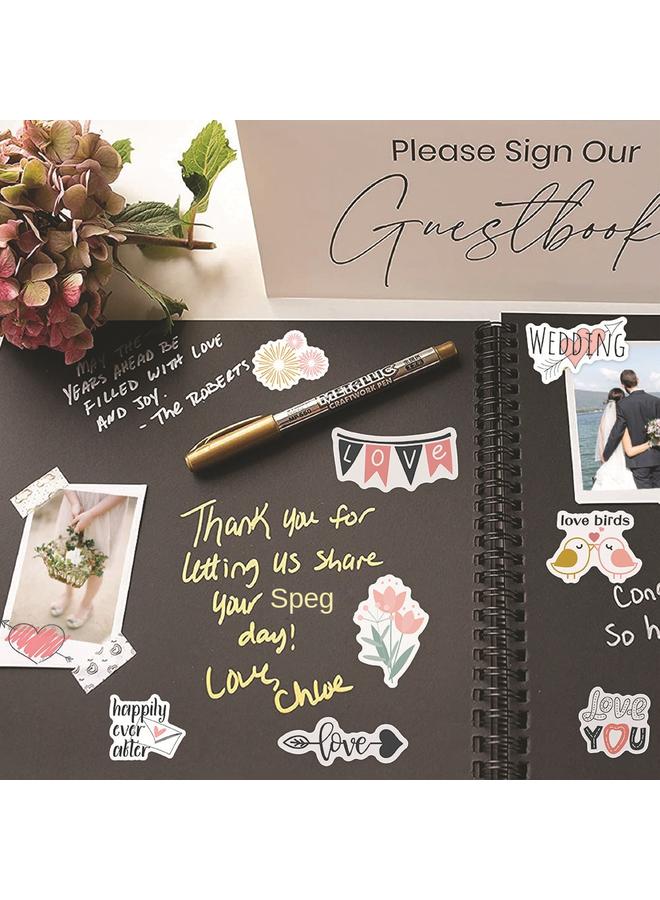 Bluejw German Wedding Stickers 266 Pair Flash Planner Stickers Blessing Invitation Wedding Plan Sticker Pack - Image 4