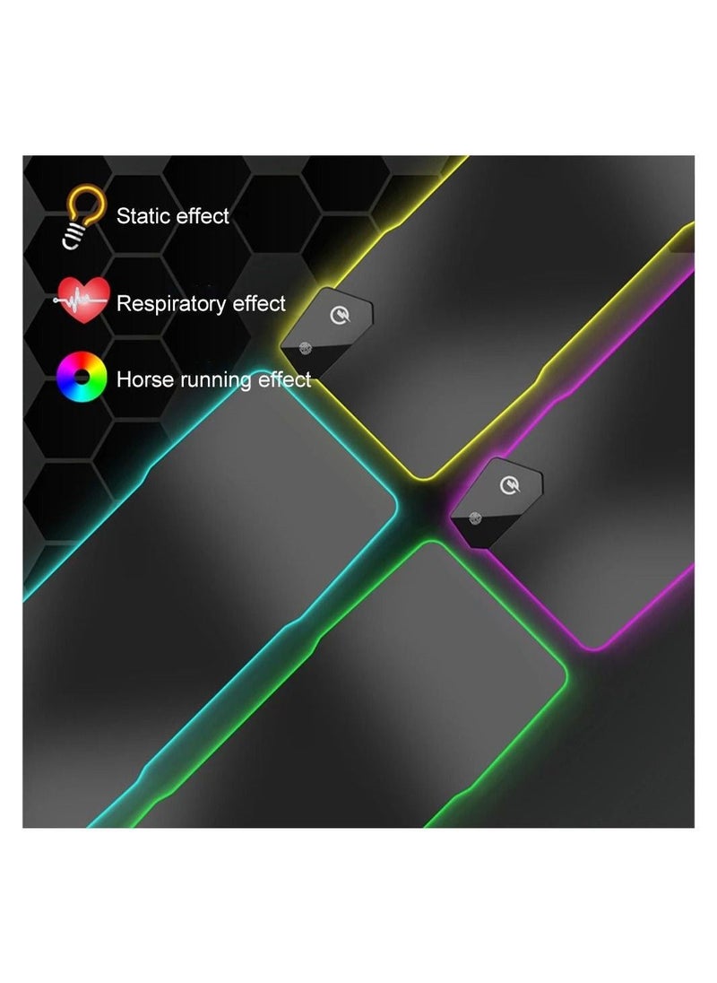 Generic - Wireless Charging Gaming Mouse Pad: Large Mousepad with RGB Luminous Table Mat, Compatible with Computers, Laptops, Keyboards, Non-Slip and Bright LED Pad - Image 1
