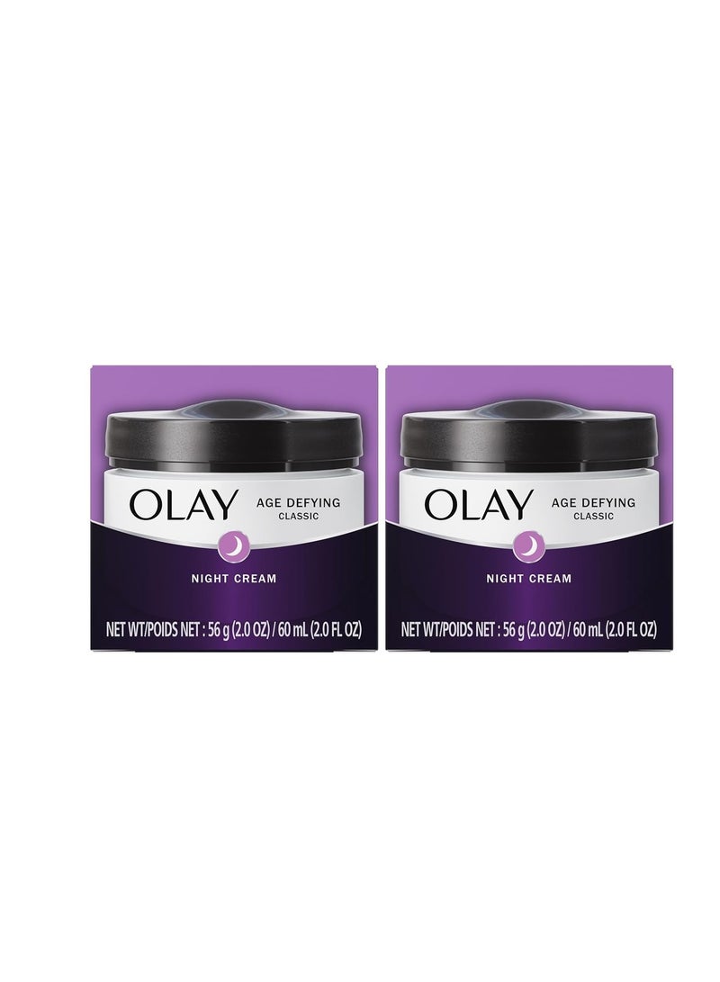 Olay Olay Night Cream with Pro Retinol and Vitamins C & E Age Defying, Pack of 2