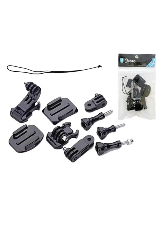 Ozone 9-Piece Camera Mounts For GoPro Set Black