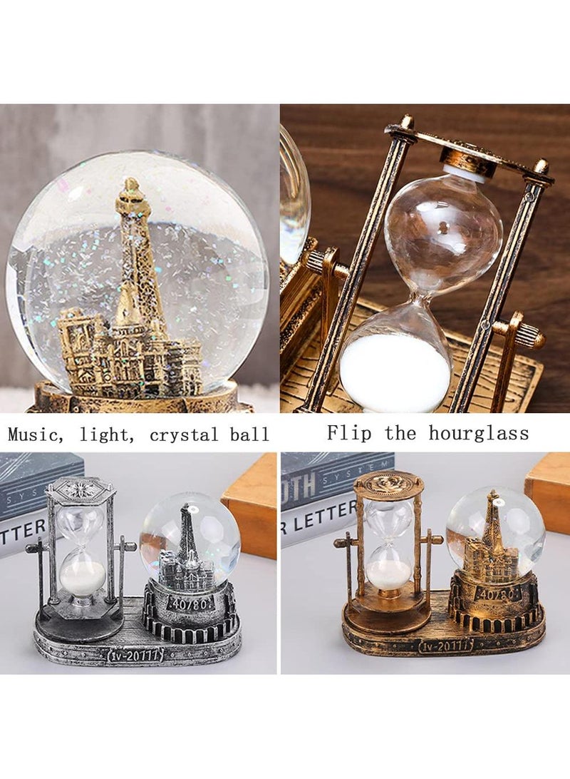 الأزرق جي دبليو برجا كويك ساند فلاش الكرة الكريستال هدية عيد ميلاد طالب ديكور المنزل رمادي - Image 4