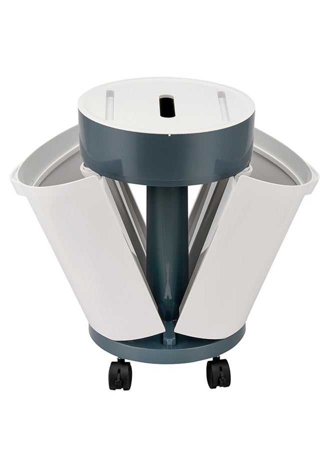 LAWAZIM Multifunctional Classified Dustbin - Dual Compartment Trash Bin with Wheels and Brakes and Integrated Tissue Holder - Ideal for Home Recycling, Kitchen Waste Disposal, and Office Organization  - Image 3