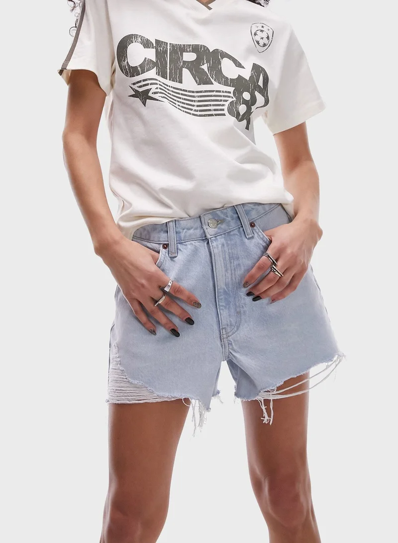 TOPSHOP High Waist Mom Shorts