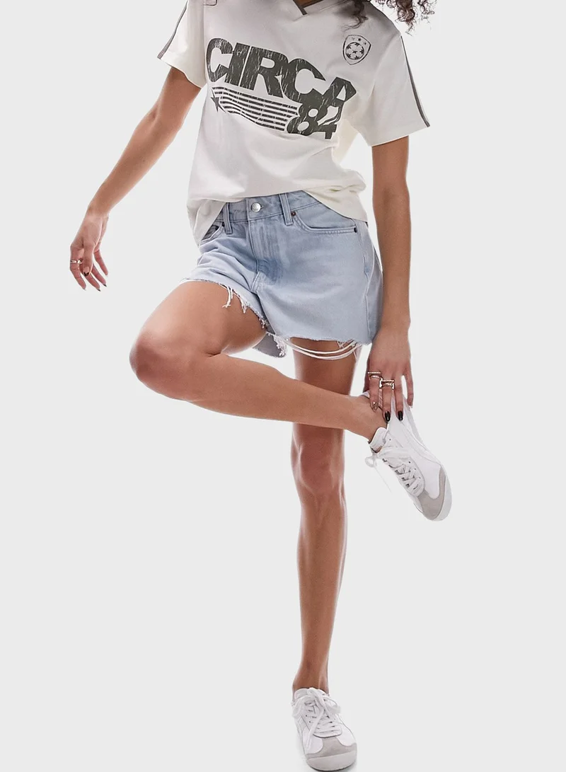 TOPSHOP High Waist Mom Shorts
