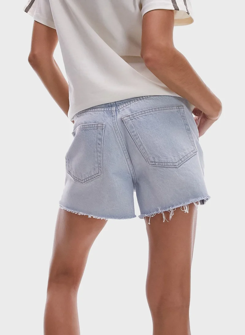 TOPSHOP High Waist Mom Shorts