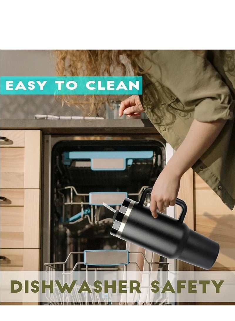 ستانلي كوب ستانلي كوينشر H2.0 فلوستيت الاصلي مختوم ، معزول بتفريغ الهواء فولاذ مقاوم للصدأ مع غطاء وشفاطة للمياه أو الشاي المثلج القهوة وعصير السموذي , 12ساعة بارد و 6 ساعات ساخن, 1.18 لتر - Image 3