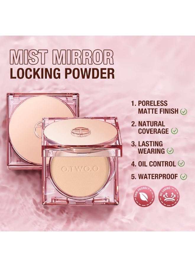 O.TWO.O 3D Soft Focus Face Powder Waterproof Long Lasting Oil Control 24H Natural Skin Tones Anti-Transfer, Non-Absorbent for All Skin Types & Tones, Includes Puff Makeup Powder Foundation Daily Essential - Image 3