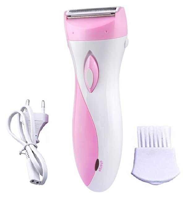 EVOLT Rechargeable Instant Painless Body Hair Remover Trimmer Double Razor Shaver for Under Arms, Bikini Line, Hands and Legs For Men And Women, Hair Remover Machine For Women(Pink) - Image 1