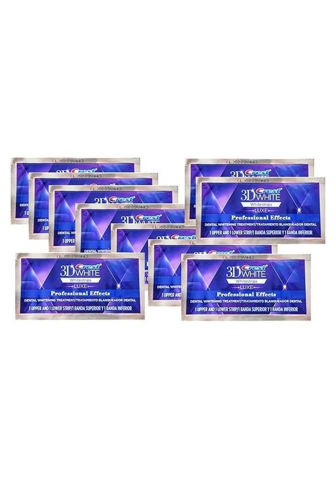 كرست 3D Whitestrips تأثيرات مهنية ختم متقدم - 10 قطعة، 20 شرائط 50 غرام
