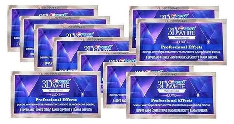 3D Whitestrips Professional Effects Advanced Seal - 10 Pieces, 20 Strips 50grams