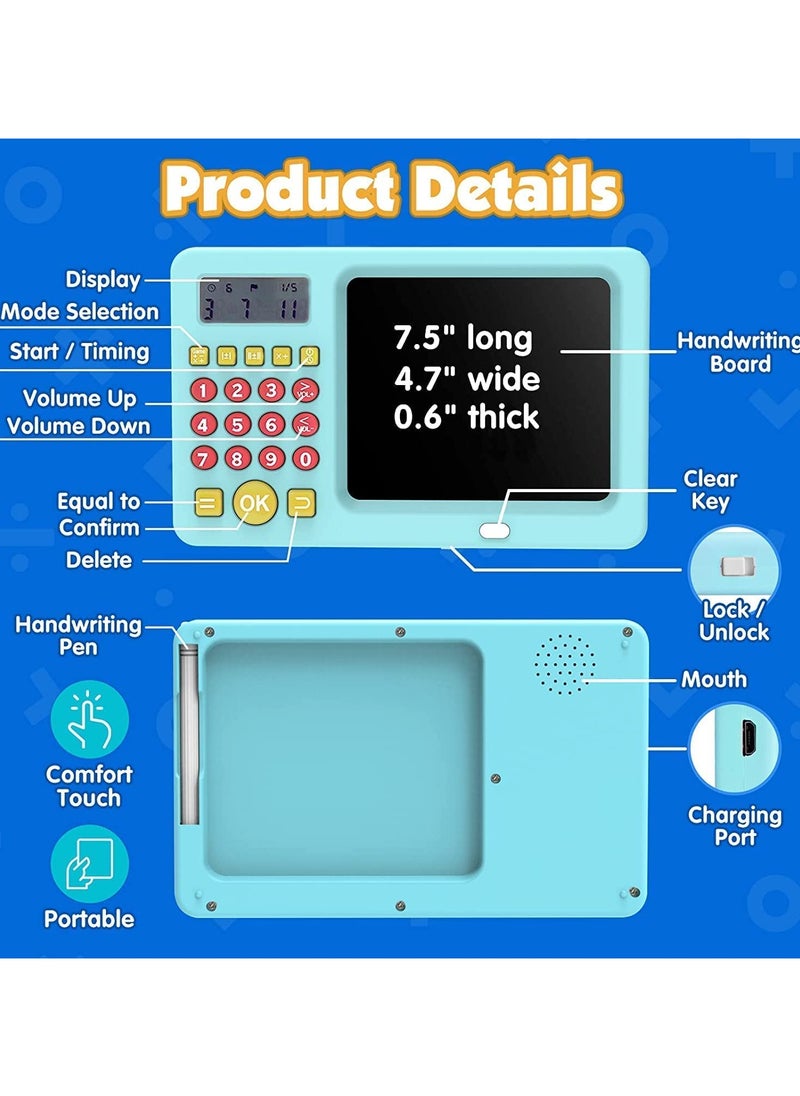 Generic 2 in 1 Writing Tablet with Pen and Calculator for Early Education Machine with English Language, Portable LCD Tablet Notepad, Mathematical operations and basic concepts learning for Child  - Image 2