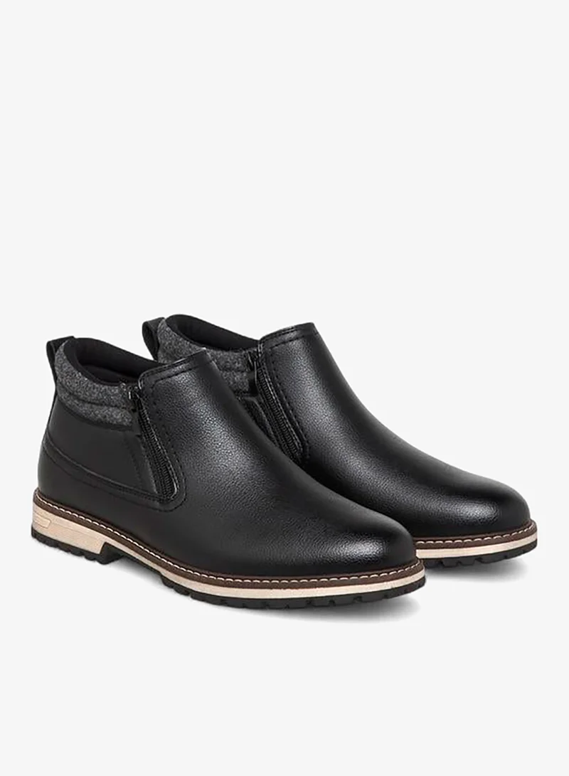 LBL By Shoexpress Men Panelled Ankle Boots