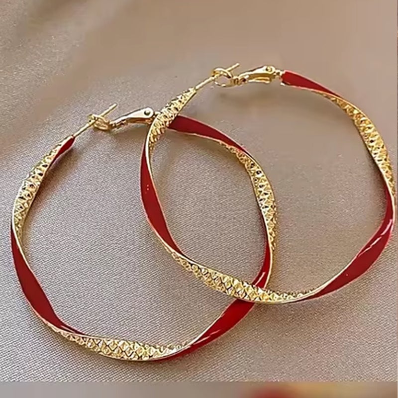 2025 New High-end Sense Niche Fashion Ear Ring Silver Needle Simple Light Luxury Large Circle Earrings Women's Earrings - Image 1